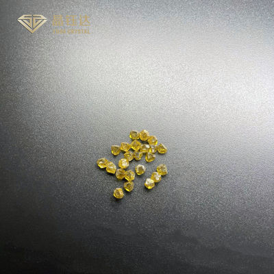 Желтые Uncut синтетические диаманты HPHT одиночного Кристл для режущих инструментов